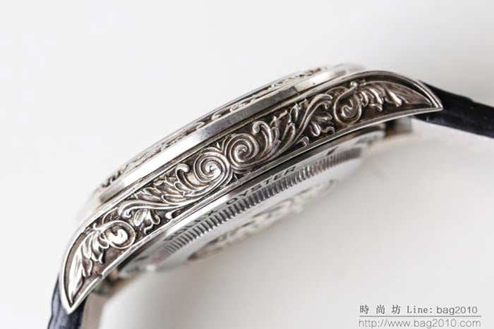 ROLEX勞力士 新品上市 N9最新力作 雕刻手工 純銀殼套 瑞士ETA2824自動上旋機芯 超強防水 鱷魚皮錶帶 高檔男士腕表  wssb4775